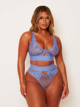 Julisa Bralette & Brief Set: Carolina Blue