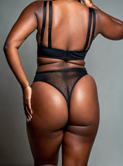 Kriss Kross Bodysuit: Obsidian Black