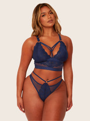 Brooke Bralette & Brief Set: Oceanic Blue