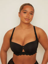 EZ-T Lace Bra: Czarny