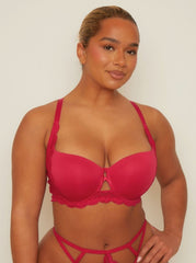 EZ-T Lace Bra: Cerise