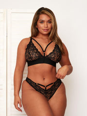 Gabriella Bralette & Brief Set: Midnight Black