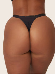 Ally Twin Pack Thong: Black & Very Cherry