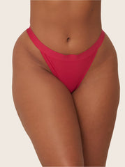 Ally Twin Pack Thong: Black & Very Cherry