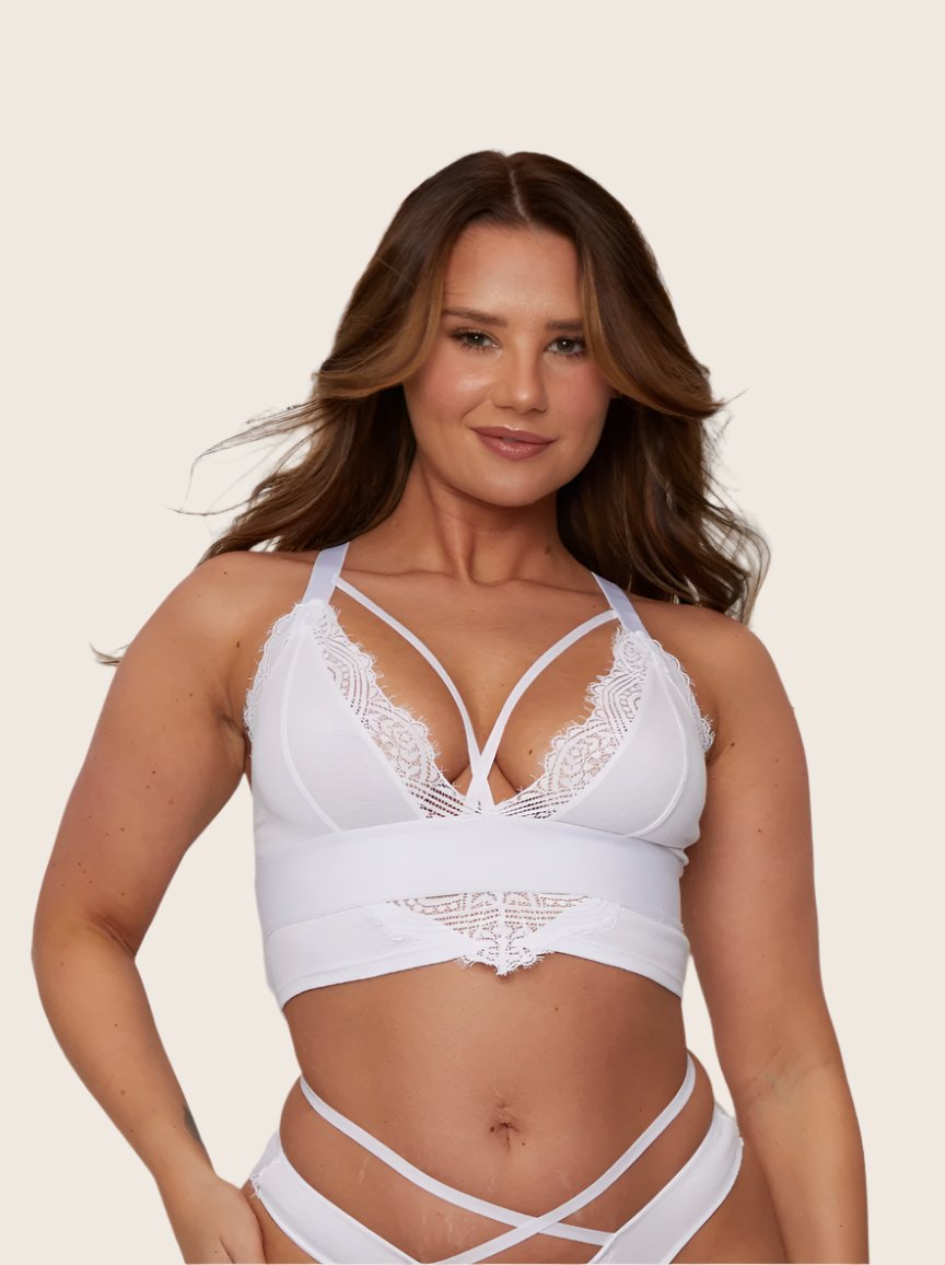 Aspen Bralette: Ice White