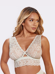 Bralette Ivy: Srebrnozielony
