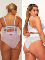 Koronka Tutti do trójkąta: niebieska lawenda