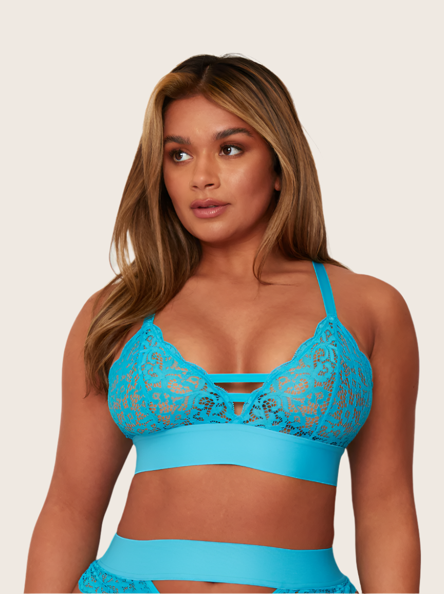 Amber Bralette: Bluebird Blue