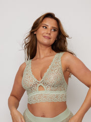 Bralette Ivy: Srebrnozielony