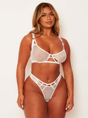 Zestaw biustonosz i fig Aphrodite: Ice White