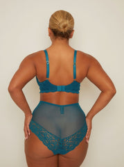 EZ-T Lace Bra: Blue Coral