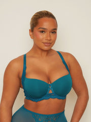 EZ-T Lace Bra: Blue Coral