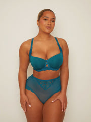 EZ-T Lace Bra: Blue Coral