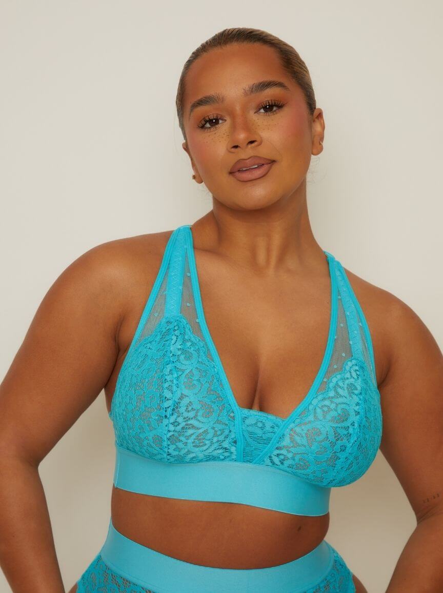 Hallie Bralette: Bluebird Blue
