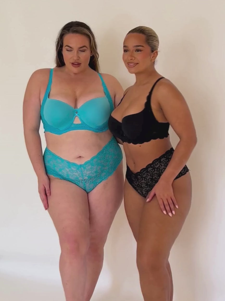 Zestaw biustonosza i majtek Daley Lace: Bluebird Blue