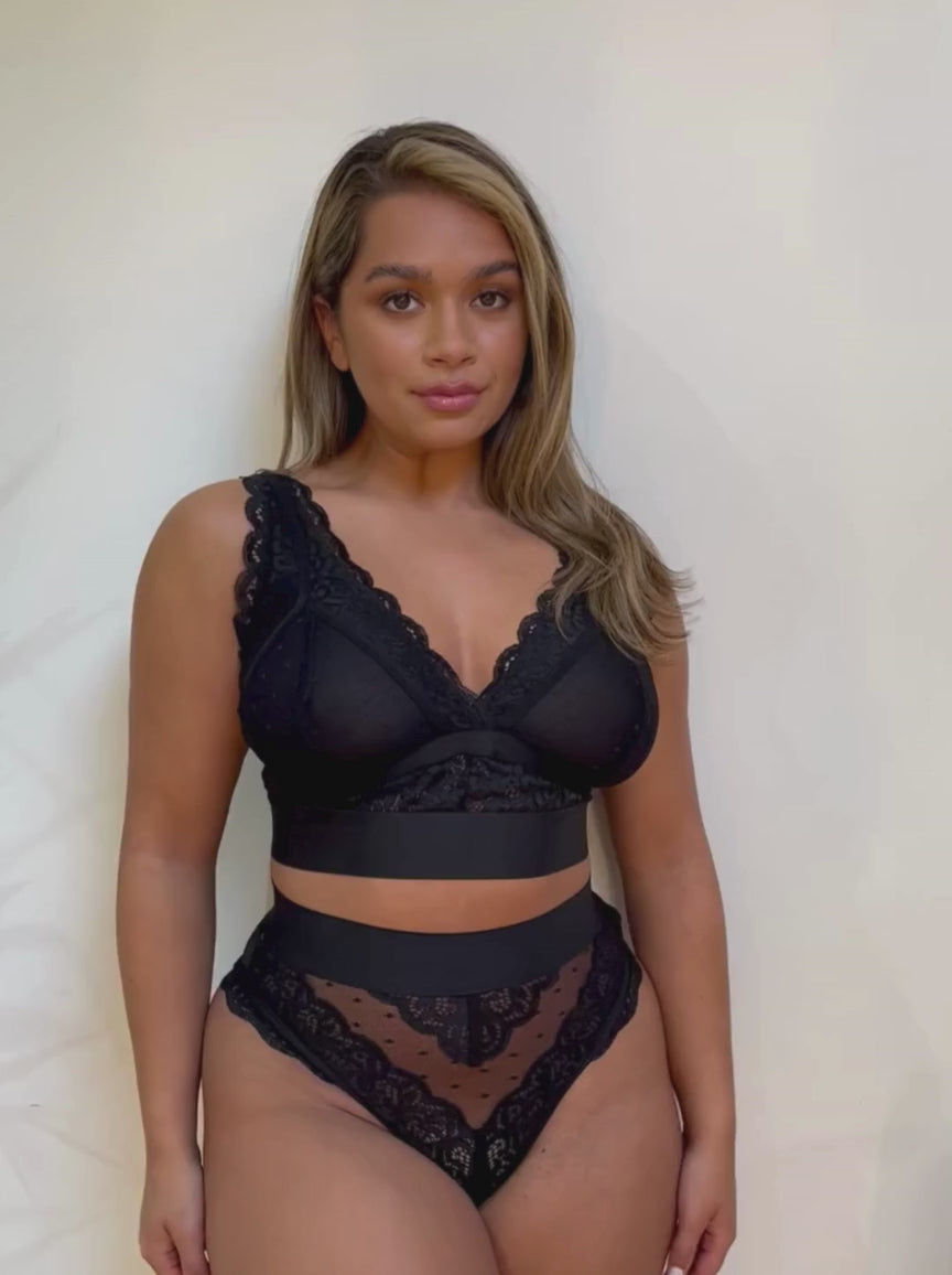Zestaw biustonosz i majtek Francine: Midnight Black