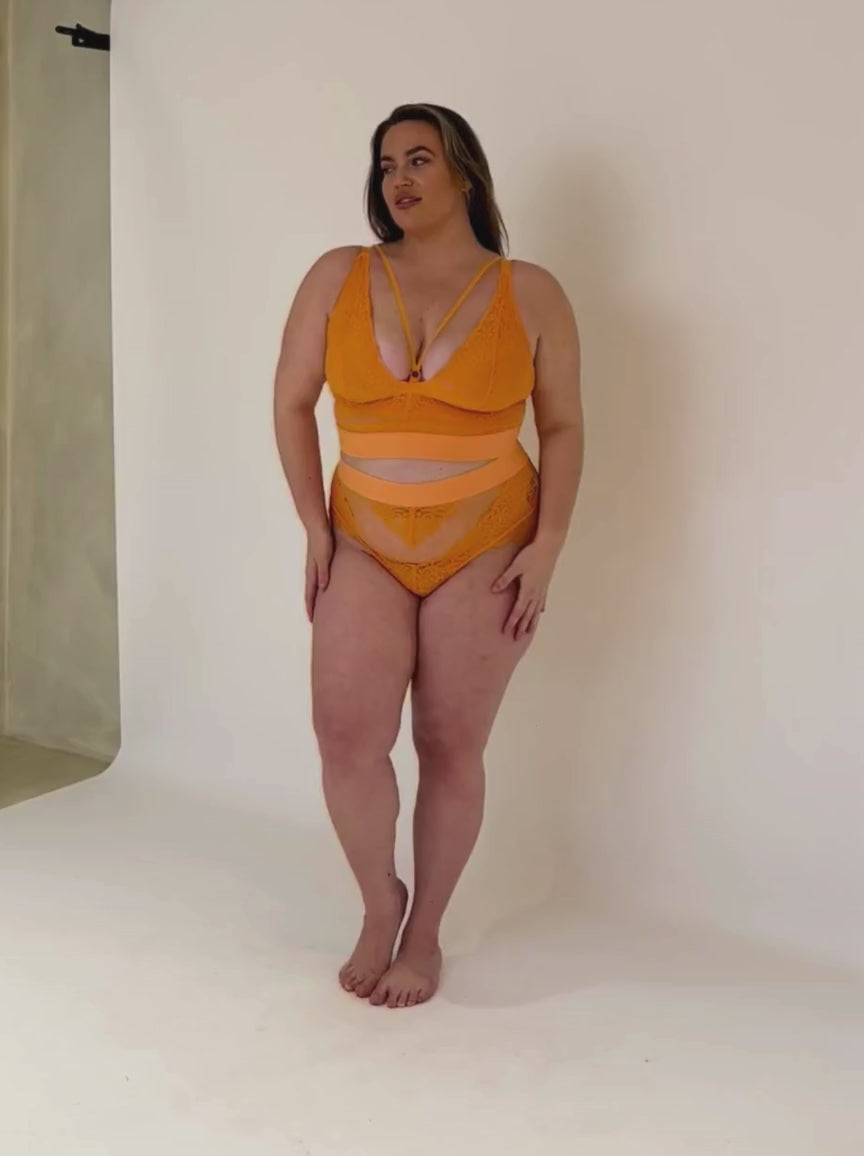 Zestaw biustonosz i majtek Gia: Sunburst Orange