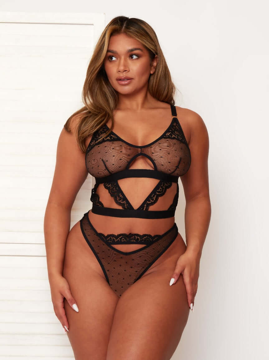 Zestaw biustonosz i majtek Shelby: Midnight Black