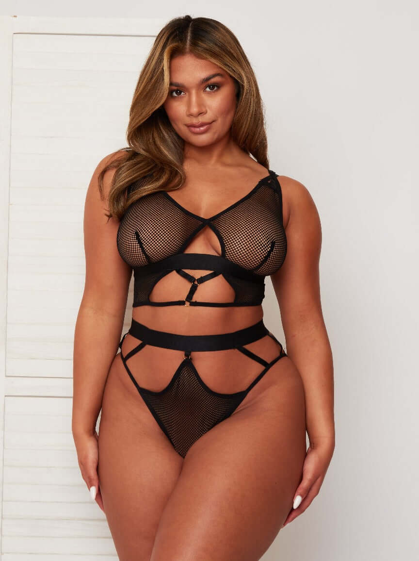 Zestaw Sierra Bralette &amp; Brief: Midnight Black