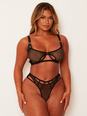 Aphrodite Thong: Midnight Black