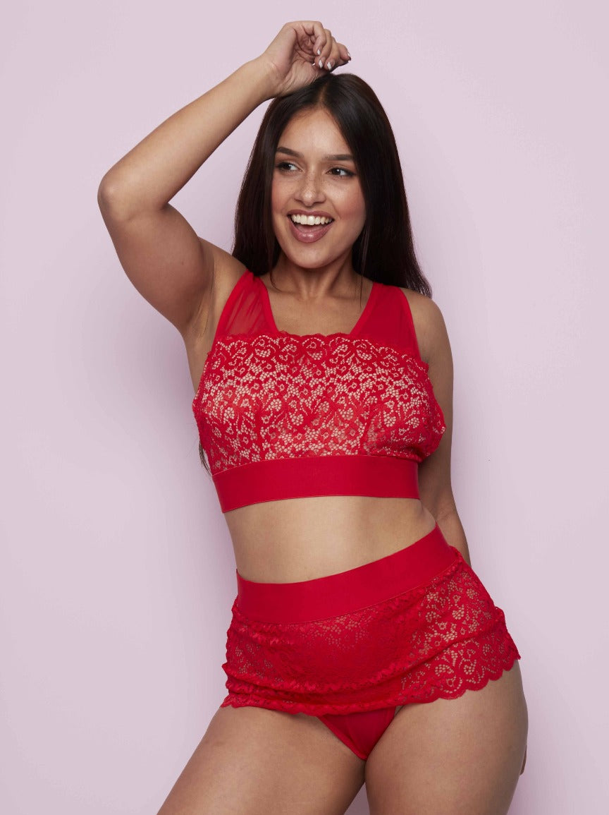 Gigi Bralette: Scarlet Red