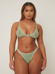 Bralette Indie: Basil Green