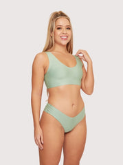 Stevie Twin Pack Bralette: Black &amp; Basil