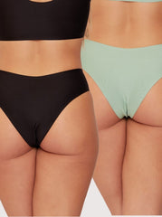 Stevie Twin Pack Brief : Black &amp; Basil